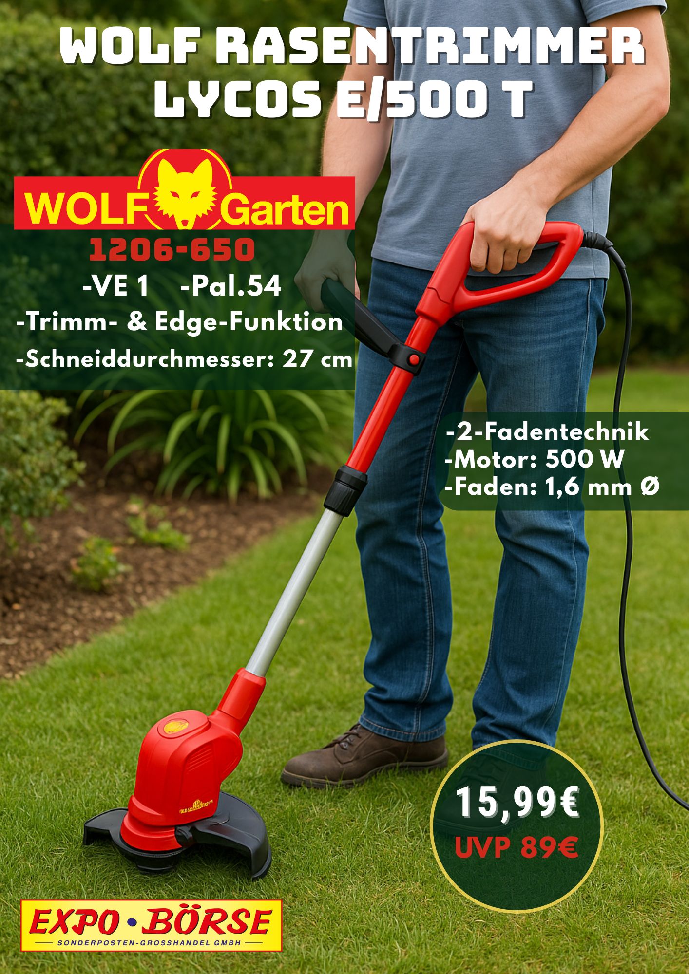 Megaangebot Wolf Rasentrimmer