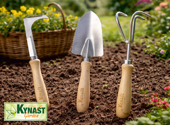 KYNAST Gartengeräte, 3 Modelle, im Display