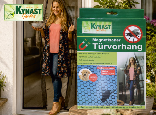 KYNAST Magnetischer Türvorhang, 100 x 210 cm, schwarz
