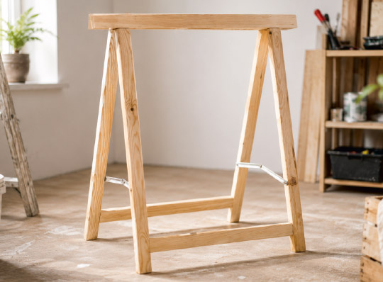 Holz Klappbock, natur, 75 x 75 cm