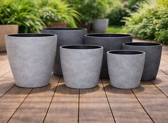 Pflanztopf Smooth, 3 Größen, 2 Farben