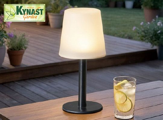 KYNAST Solar LED Tischlampe, schwarz, Ø 15 x H 31 cm