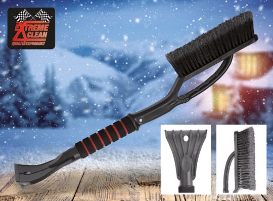 EXTREME CLEAN Eiskratzer mit Schnee- besen und Softgriff