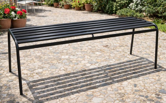 Gartenbank 105 cm, schwarz